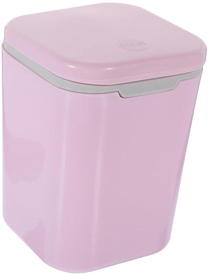 Mini Afvalbak - Bureau Prullenbak - Bureau Organisatie - Compact Formaat - 16.5 cm - Roze