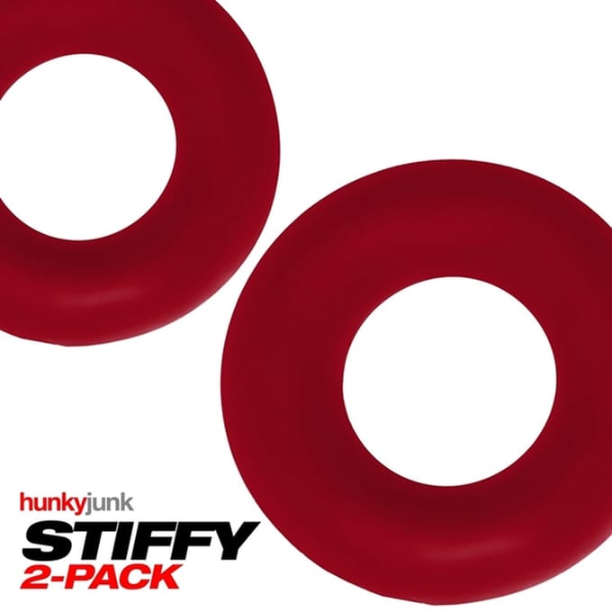 Hünkyjunk - Stiffy - Cockring - 2 stuks - Cherry Ice