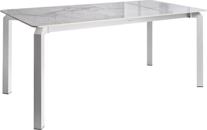 FELETTO - Tuintafel - Wit/Wit marmer - 180 x 90 cm - Gesinterde steen