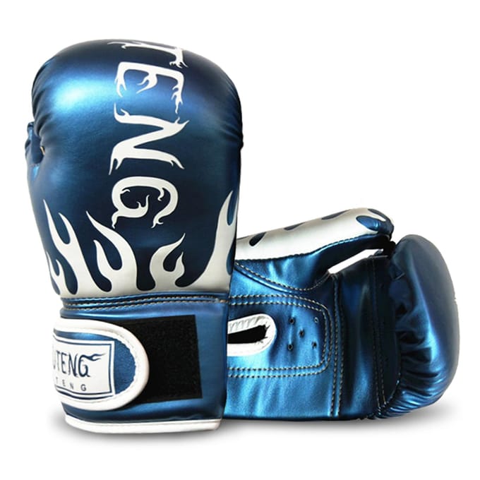 Gants de boxe pour enfants, gants d'entraînement pour enfants, Muay Thai, sac de boxe, mitaines de boxe bleu