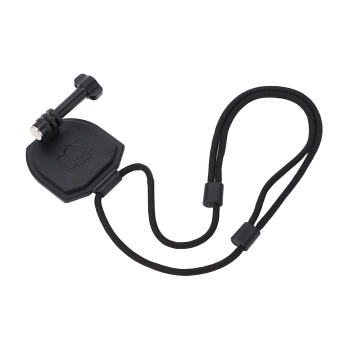 360 Graden Magnetische Borstmontage Nekband Ketting Lanyard Magneet Lichaamsmontages POV Selfie Houder black