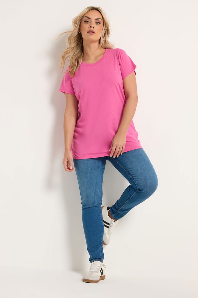 Yours Helder Roze Core Basic Tshirt Size 42