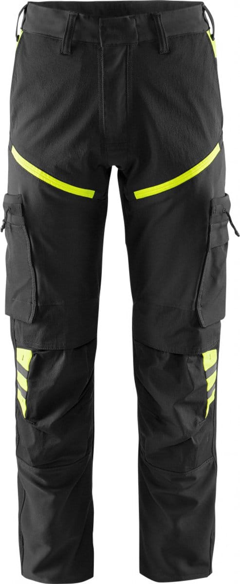 Fristads Stretch Werkbroek 2653 Lws - Zwart/hi-vis geel - D108