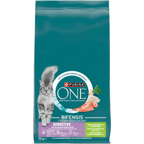 PURINA ONE Sensitive - Kattenbrokjes - Kalkoen - 7.5 kg