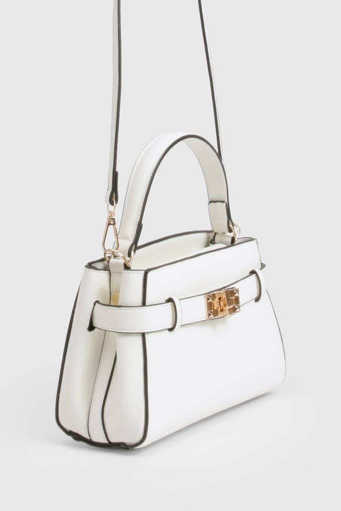 boohoo Dames Mini Tas met Gespdetail | Ecru