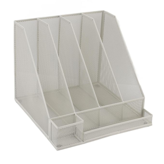 Desktop Bestandsorganizer IJzergaas Wit Meerlaags Verticaal Maporganizer voor Studie Kantoor white
