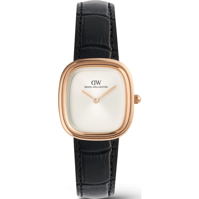 Daniel Wellington DW Watch Margot Black Croc Rose Gold 24mm