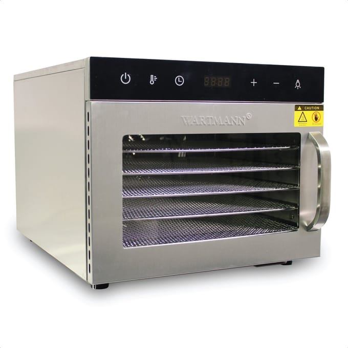 Wartmann 2206 DH voedseldroger, droogoven, dehydrator, RVS, 6-laags.