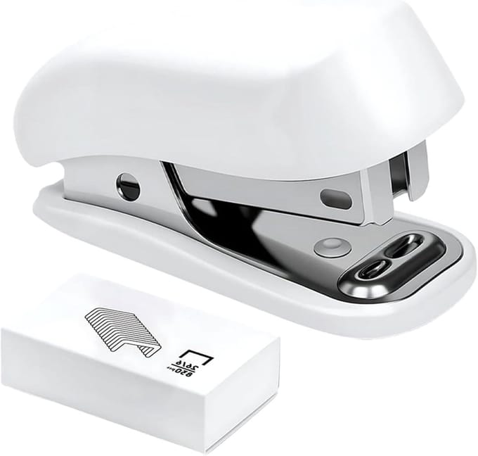Nietmachine - Papierbinder - Documenten Binden - Geïntegreerde Verwijderaar - Compact Formaat - Wit