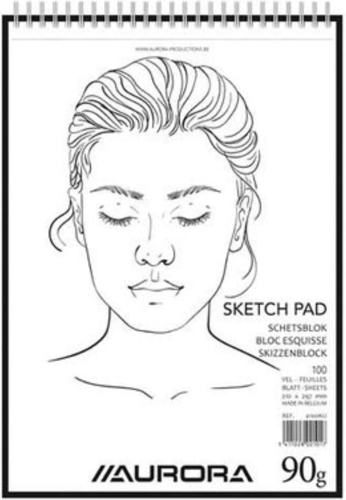 Aurora Schetsblok - Tekenpapier - Kopspiraal - A4 - 90g - 100 vel