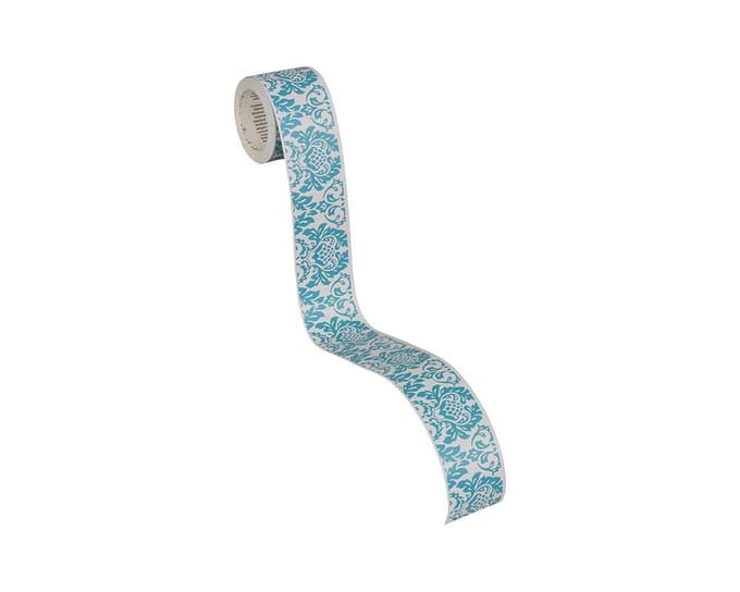 BAROK ORNAMENTEN BEHANGRAND | Zelfklevend - grijs turquoise - A.S. Création Only Borders 11