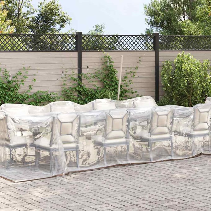 vidaXL - Doorzichtig - zeildoek - met - zeilringen - 3x10 - m - polyethyleen