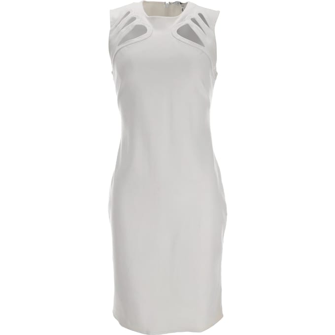 Diane Von Furstenberg midi-jurk met uitsnijdingen in witte rayon