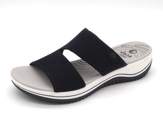 Jana Dames Slipper - 27270-805 Blauw - Wijdte H - Maat 41