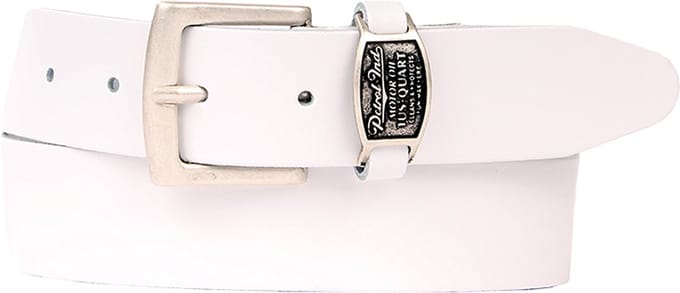 Petrol Industries Riem Heren - Broekriem - Verstelbaar - Leer - Wit - 95 cm - L