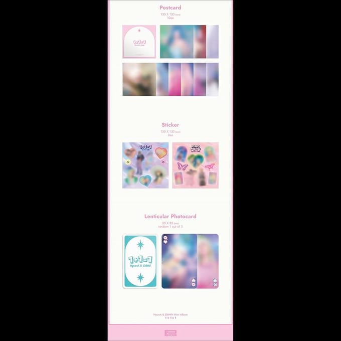 Album HYUNA et DAWN [1+1=1] 1EA pink