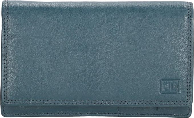 Double-D Overslagportemonnee - Dames - Leer - Blauw