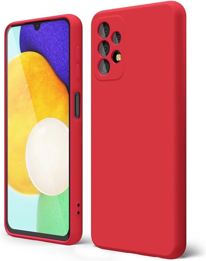 Solid hoesje Geschikt voor: Samsung Galaxy A33 5G Soft Touch Liquid Silicone Flexible TPU Rubber - Rood