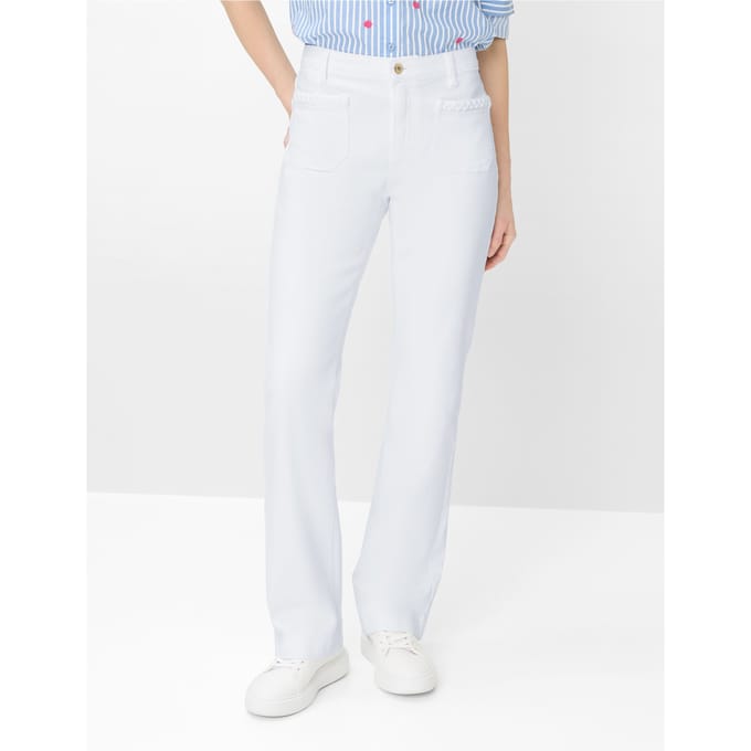 Brax Dames Jeans  Style MARY BOOT WHITE, denim wit, maat 44K