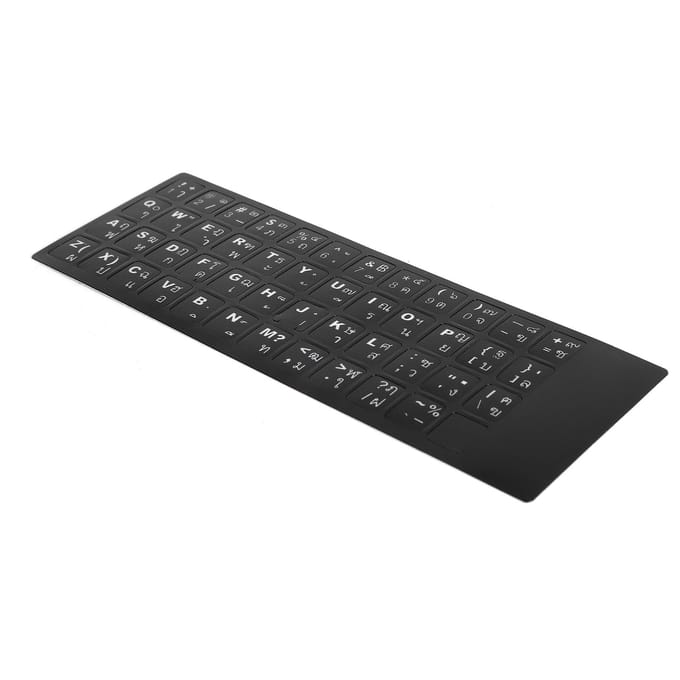 Autocollant de remplacement pour clavier thaïlandais, accessoire pour ordinateur de bureau et portable black