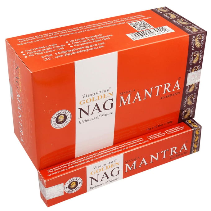 Golden Nag Wierook - Mantra - 15 Gram