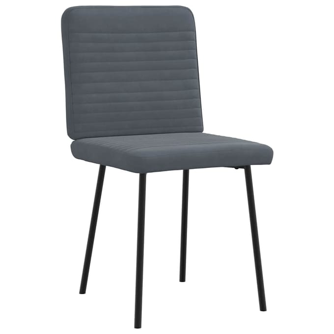 vidaXL - Eetkamerstoelen - 2 - st - fluweel - donkergrijs