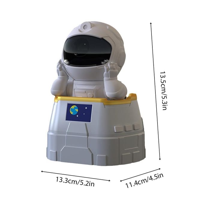Nachtlampjes Sterrenprojector Uitgaande Astronaut Vorm Projector Sfeerlamp met Afstandsbediening BT Version gray
