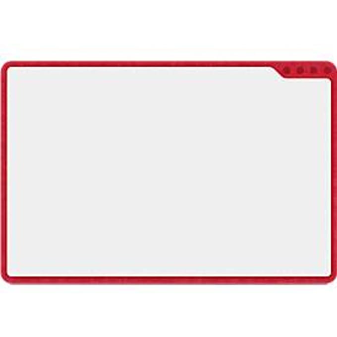 PLAYROOM whiteboard PLAYBOARD, e3-geëmailleerd staal, wit, gerecycled PET frame rood, B 750 x H 500 mm