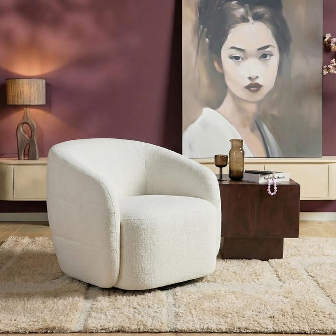 Starfurn - Fauteuil Yara - Wit - 83x85x80 cm