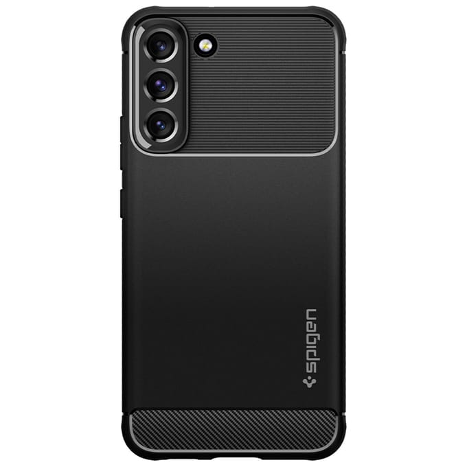Spigen Rugged Armor Backcover voor de Samsung Galaxy S22 - Zwart