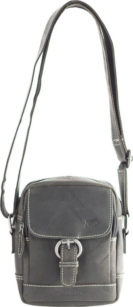 Arrigo - Crossbody Tas Dames - Schoudertas Heren - Buffelleer - Zwart