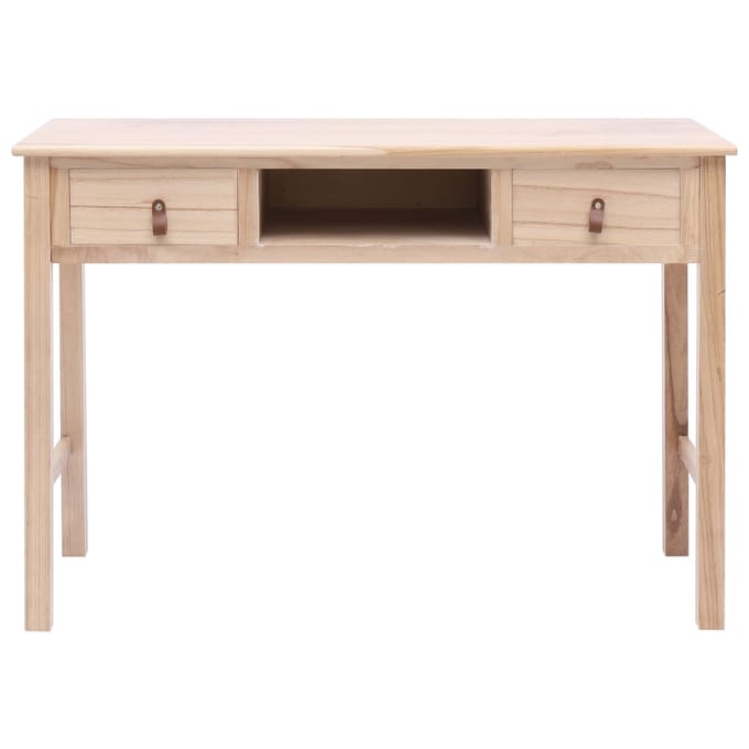 vidaXL - Schrijftafel - 110x45x76 - cm - hout - naturel