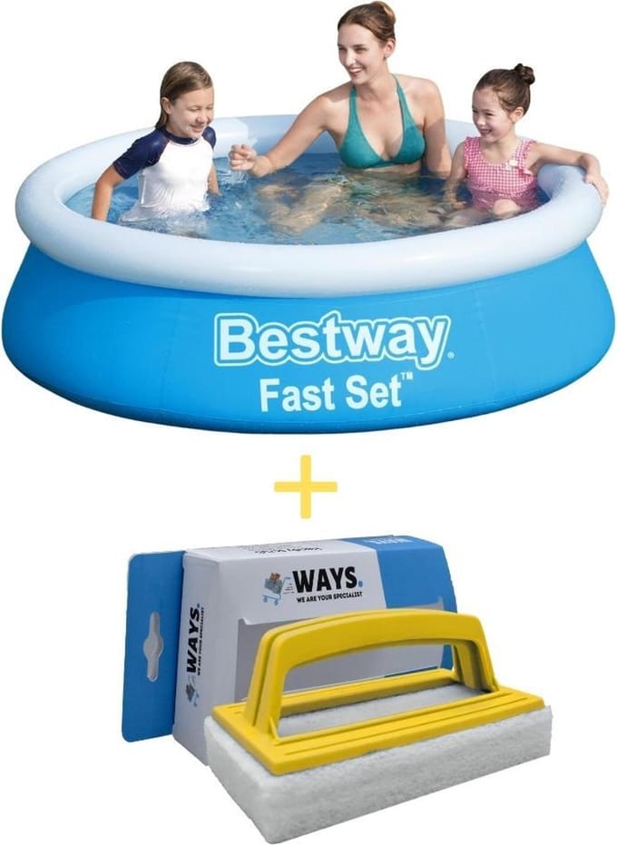 Zwembad - Fast Set - 183 x 51 cm - Inclusief Scrubborstel
