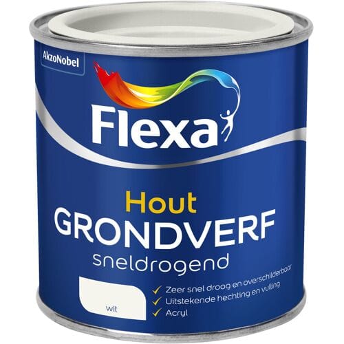 Flexa - Grondverf Sneldrogend - Wit - 250 Ml