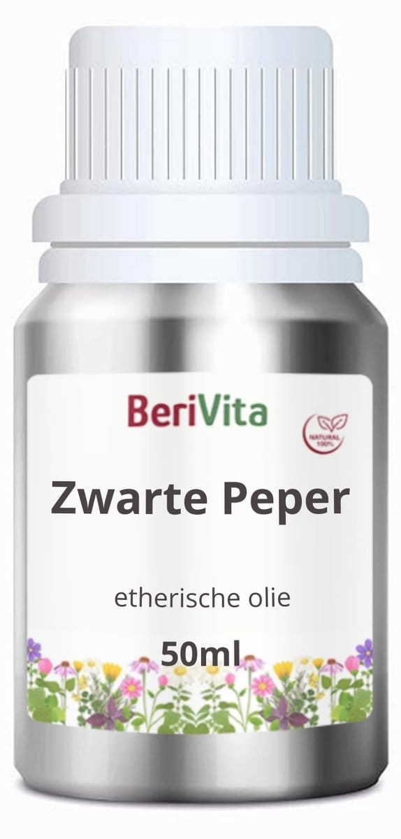 Zwarte Peper Olie 50ml - Pure Etherische Zwarte Peperolie van Piper Nigrum - Black Pepper Oil