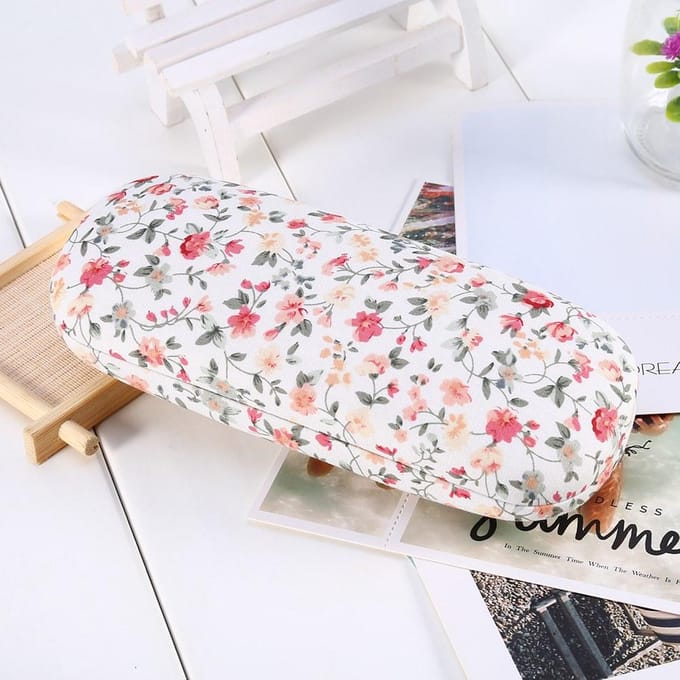 Protable Bloemen Zonnebril Bril Etui Beschermtassen Harde Doos Houder wit