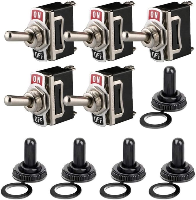 2-snelheidstuimelschakelaar met waterdichte dop (5-pack)
