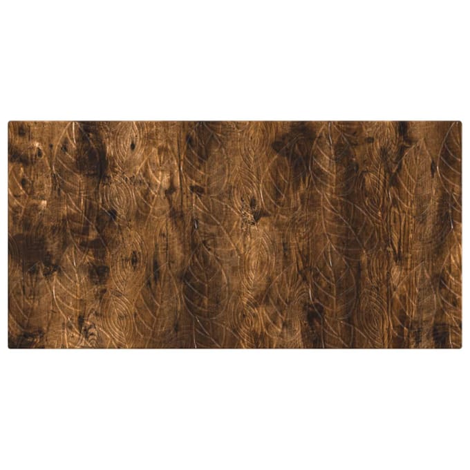 vidaXL - Wandgemonteerd - Hoofdbord - DELFT - Gerookt - eiken - Bewerkt - hout