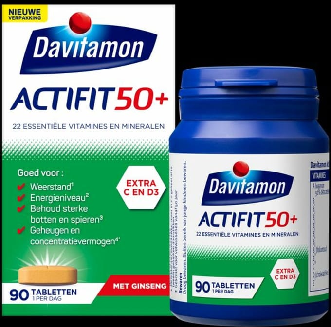 Davitamon Actifit 50+ - 4 x 90 tabletten - Voordeelverpakking