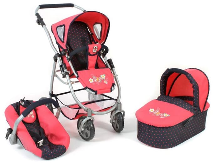Poppenwagen Emotion 3 in 1 Koralle