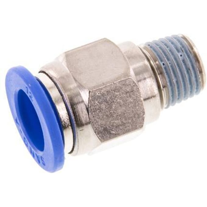 12mm x R1/4'' Messing/PA 66 Insteekfitting Buitendraad NBR [2 Stuks]