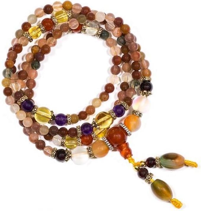 Mala agaat mix elastisch - 0.5 cm