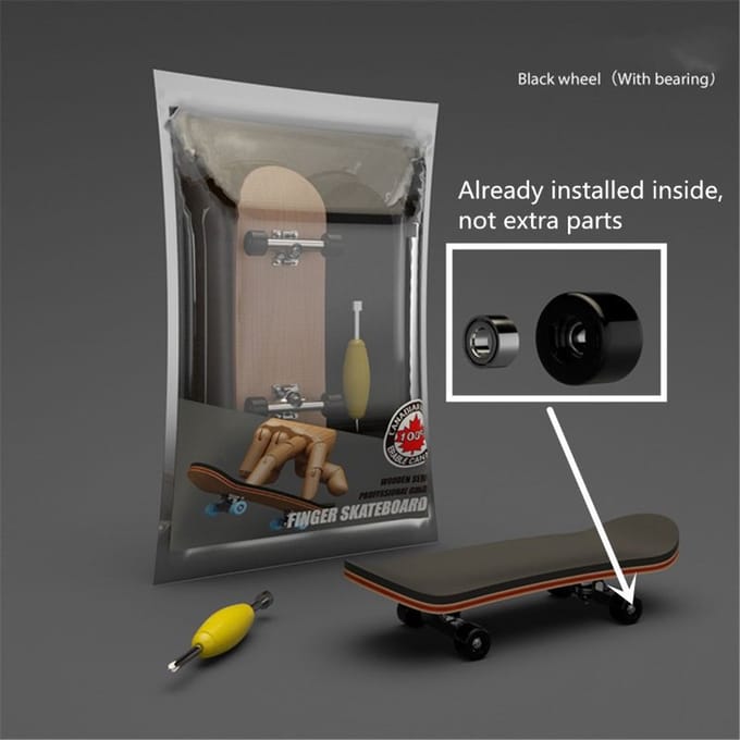 Professioneel Fingerboard - Tech deck - Vinger skateboard - Mini Skateboard - Hoge kwaliteit - Zwart