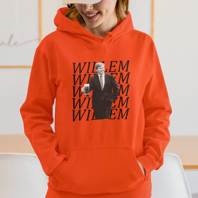 Oranje Koningsdag Hoodie Willem X 5 M