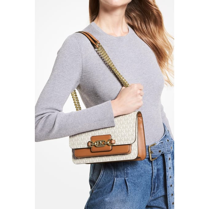 Michael Kors Large Shoulder Bag Vanilla/acorn Größe: OS | Handtaschen Outlet | Damen | Weiß