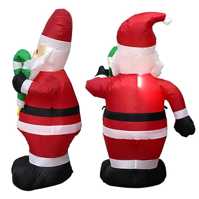 Opblaasbare kerstversiering 4 FT opblaasbare kerstman met snoepriet waterdicht US Plug