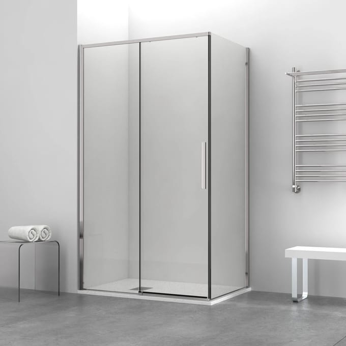 H&F Design Douchecabine 140x90 cm – Chroom Profiel – Schuifdeur – 6 mm Veiligheidsglas – Antikalk