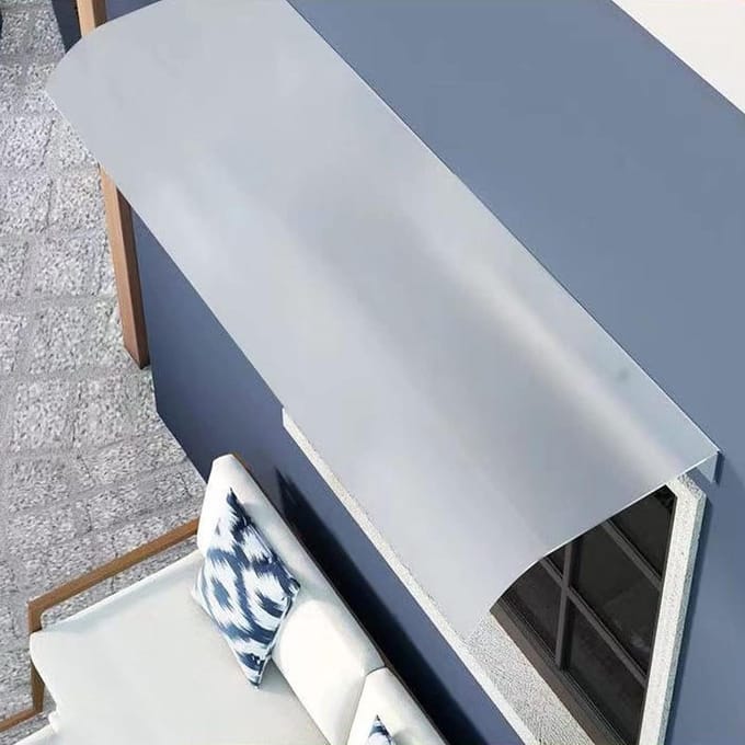Deurluifel - Buiten luifel - Privacy bescherming - Mat polycarbonaat - 50x190cm - Mat