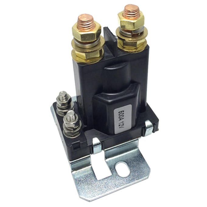 DC 12V 500A 4-pins SPST-auto-auto-relaiscontactor Dubbele batterij-isolator black