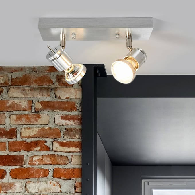 SLV Asto 2-lamps plafondspot met decoratieve ring